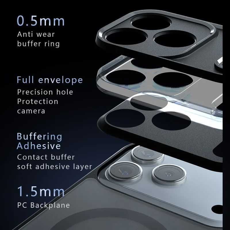 For iPhone 17 Pro Case Compatible with MagSafe TPU + PC Hybrid Matte Finish Phone Cover