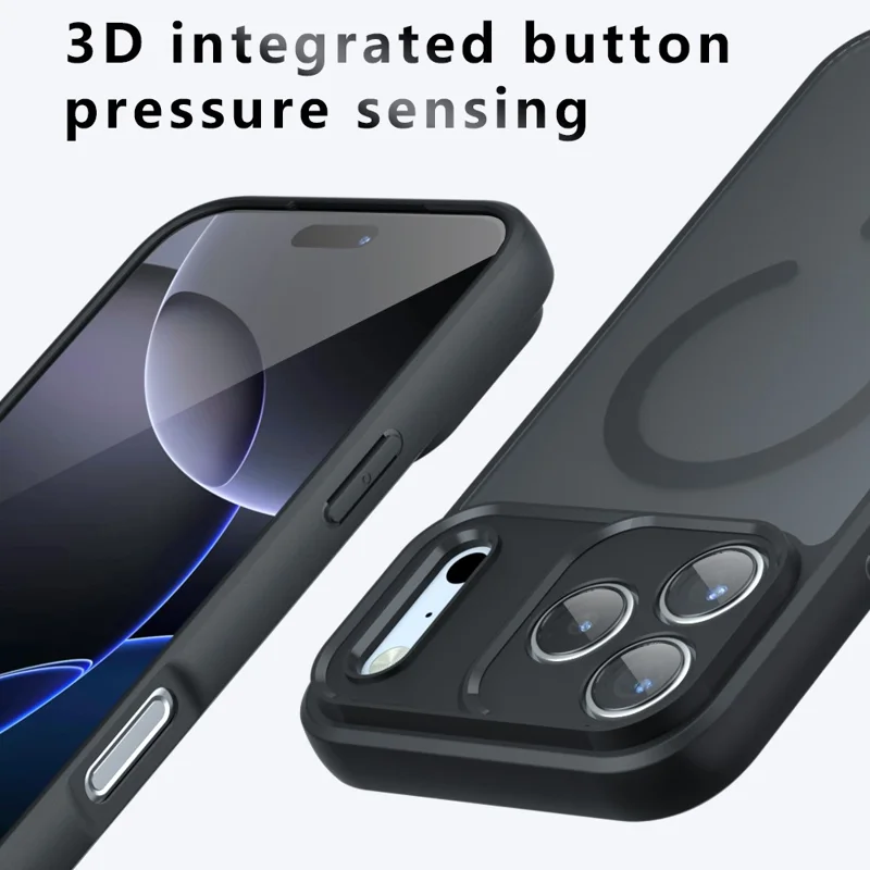 For iPhone 17 Pro Case Compatible with MagSafe TPU + PC Hybrid Matte Finish Phone Cover