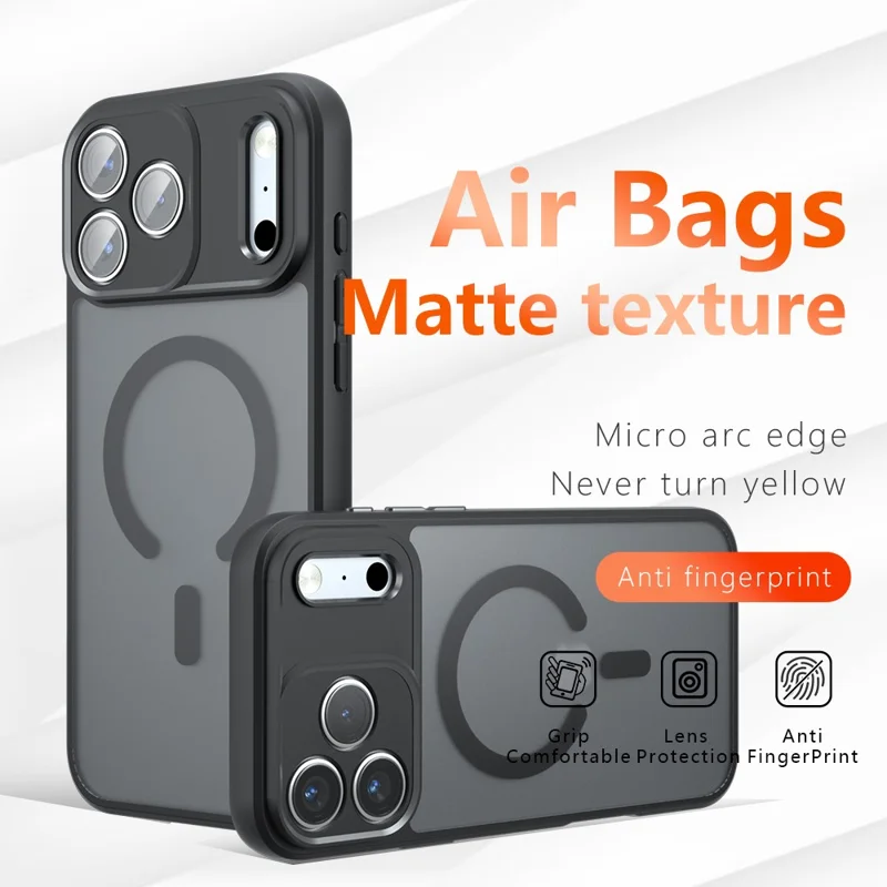 For iPhone 17 Pro Case Compatible with MagSafe TPU + PC Hybrid Matte Finish Phone Cover