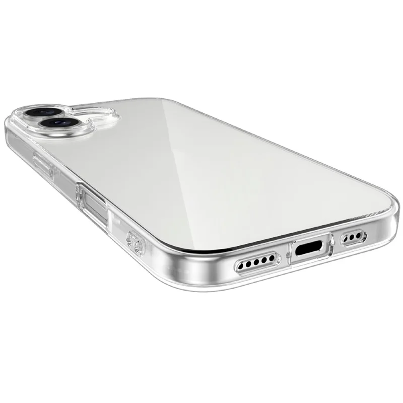 For iPhone 17 Clear TPU Anti-Scratch Phone Case + 2.5D Arc Edge Screen Protector