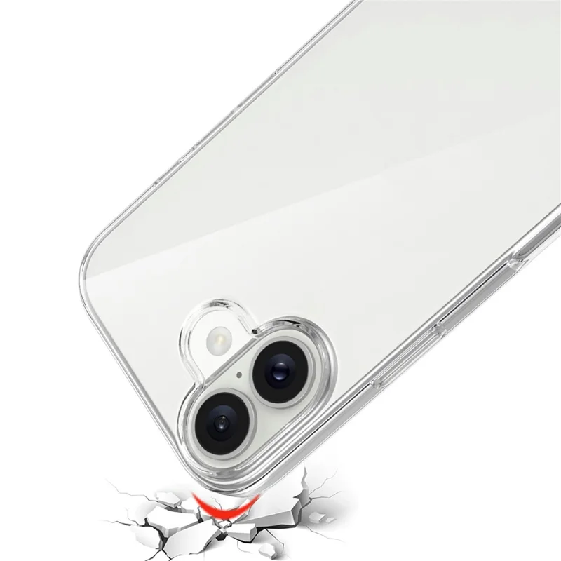 For iPhone 17 Clear TPU Anti-Scratch Phone Case + 2.5D Arc Edge Screen Protector