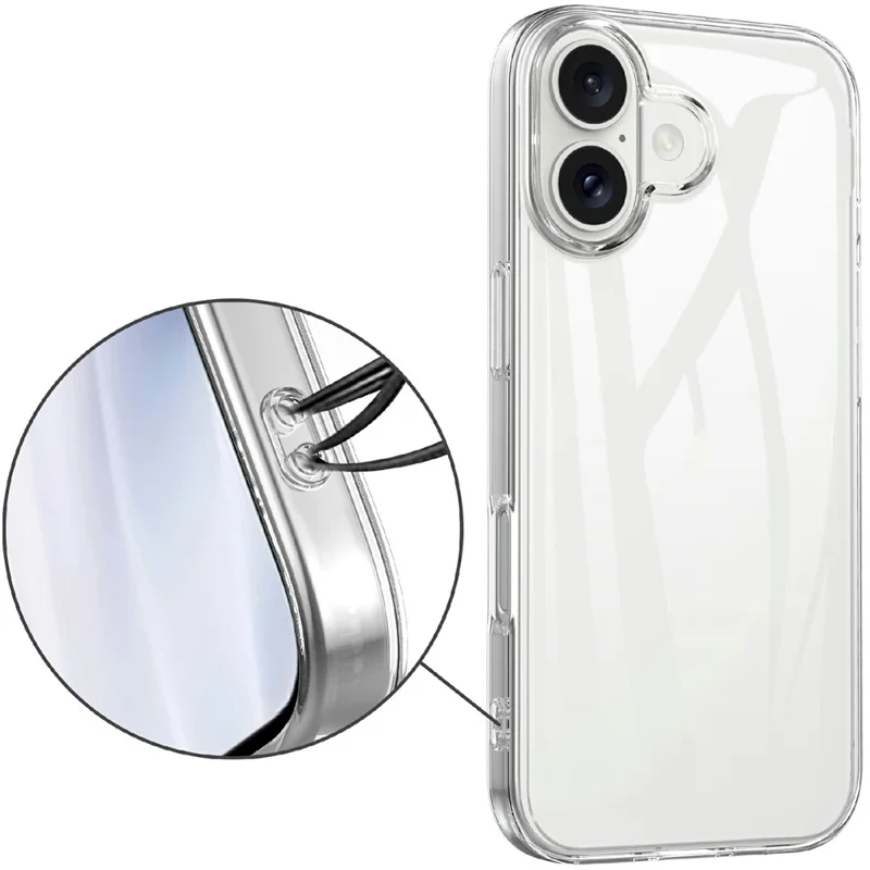 For iPhone 17 Clear TPU Anti-Scratch Phone Case + 2.5D Arc Edge Screen Protector
