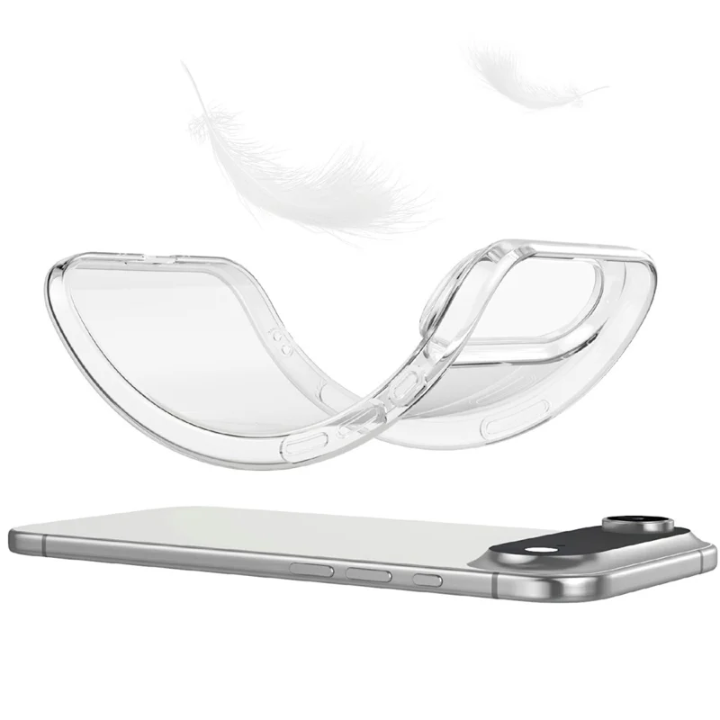 For iPhone Air Clear TPU Anti-Scratch Phone Case + 2.5D Arc Edge Screen Protector