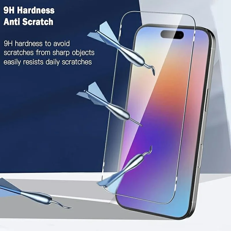 Capa de Telefone Anti-Arranhões de TPU Transparente para iPhone 17 Pro + Protetor de Tela com Borda Curva de 2,5D