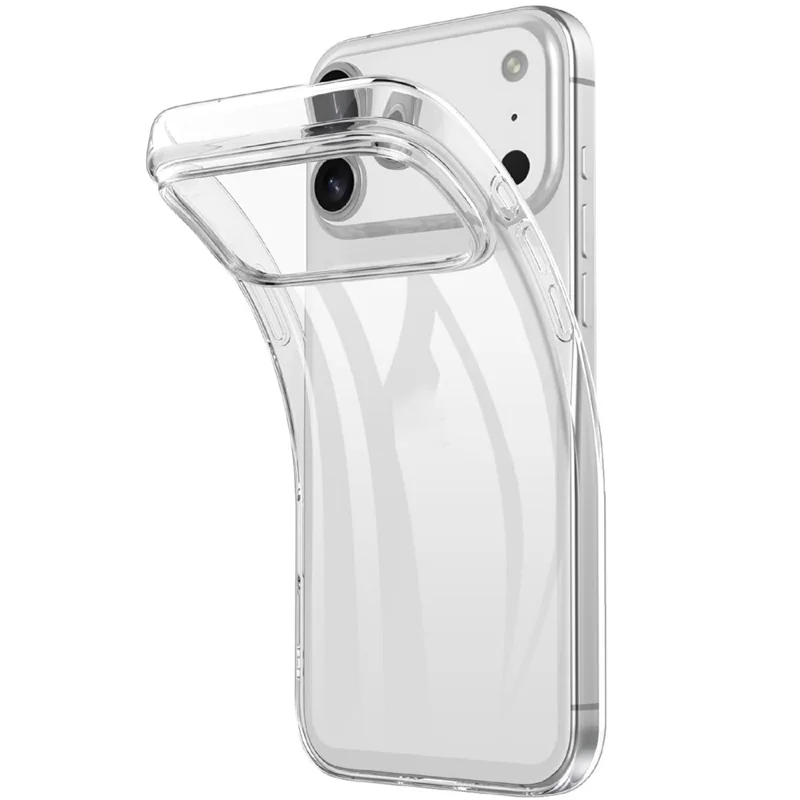 For iPhone 17 Pro Max Clear TPU Anti-Scratch Phone Case + 2.5D Arc Edge Screen Protector