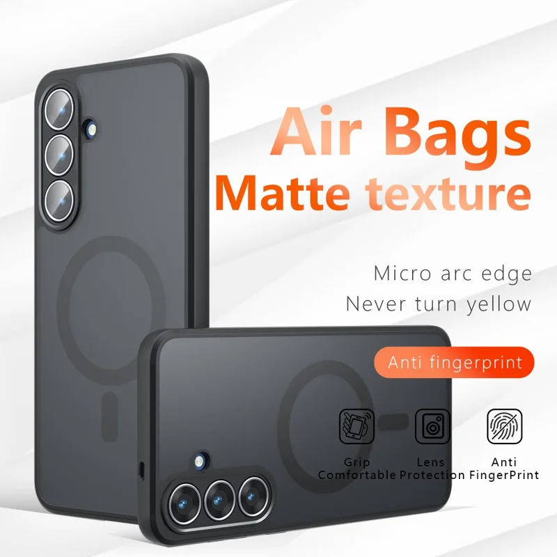 For Samsung Galaxy S25 FE Magnetic Case TPU + PC Matte Skin Touch Phone Cover