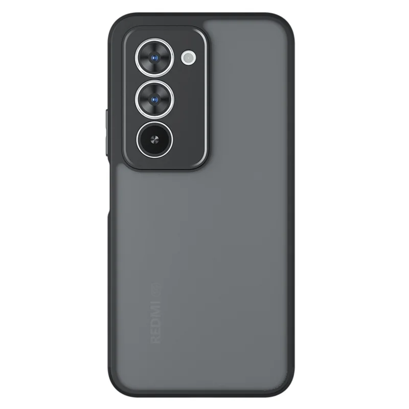 Для Xiaomi Redmi 15 4G (169 мм) / 15 5G (глобальный) (169 мм) Чехол Skin-Touch TPU + PC Matte Phone Shell, прозрачный черный