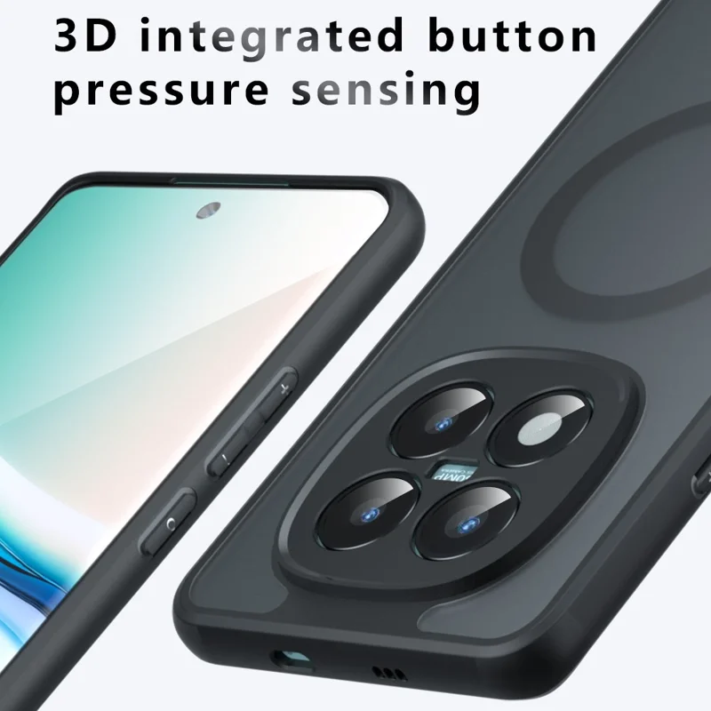 Custodia per Xiaomi Redmi Note 15 Pro+ 5G compatibile con MagSafe TPU + PC Matte Skin Touch Phone Cover