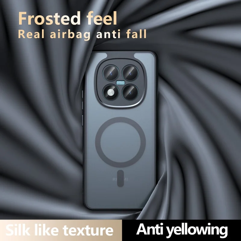 Custodia per Xiaomi Redmi Note 15 Pro+ 5G compatibile con MagSafe TPU + PC Matte Skin Touch Phone Cover