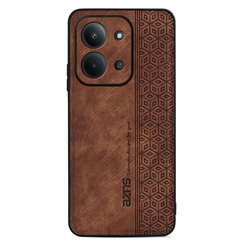 Защитный чехол AZNS для Xiaomi Redmi 15C 5G (ЕС) (173мм) / 4G (ЕС) (173мм) / Poco C85 4G (173мм) из ПУ-кожи с TPU оболочкой - Коричневый