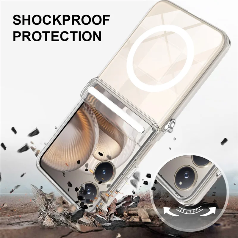 Xiaomi Mix Flip 2 hylster til MagSafe med magnetisk ledefoldet beskyttelsesdæksel i PC