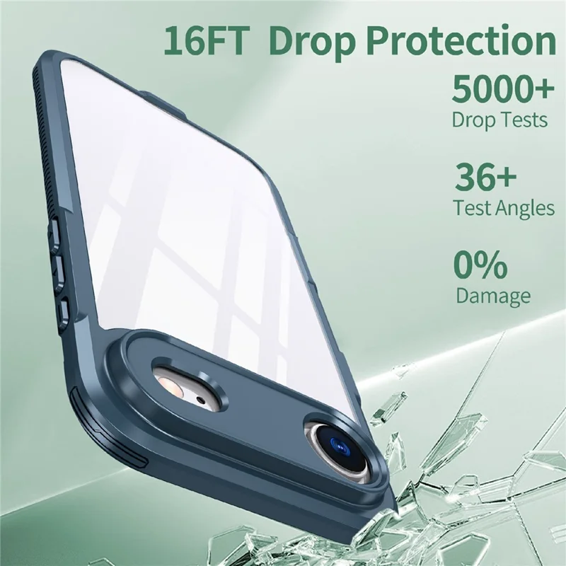 Capa Traseira do Telefone Ultra Fina TPU PC Transparente - Azul Marinho
