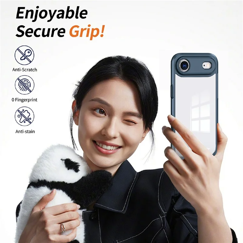 Capa Traseira do Telefone Ultra Fina TPU PC Transparente - Azul Marinho