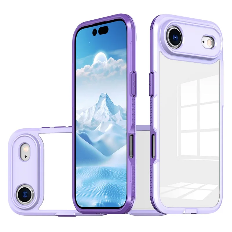 For iPhone Air Case Ultra Slim TPU PC Clear Phone Back Cover - Purple