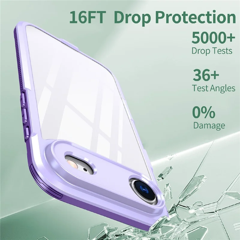 For iPhone Air Case Ultra Slim TPU PC Clear Phone Back Cover - Purple