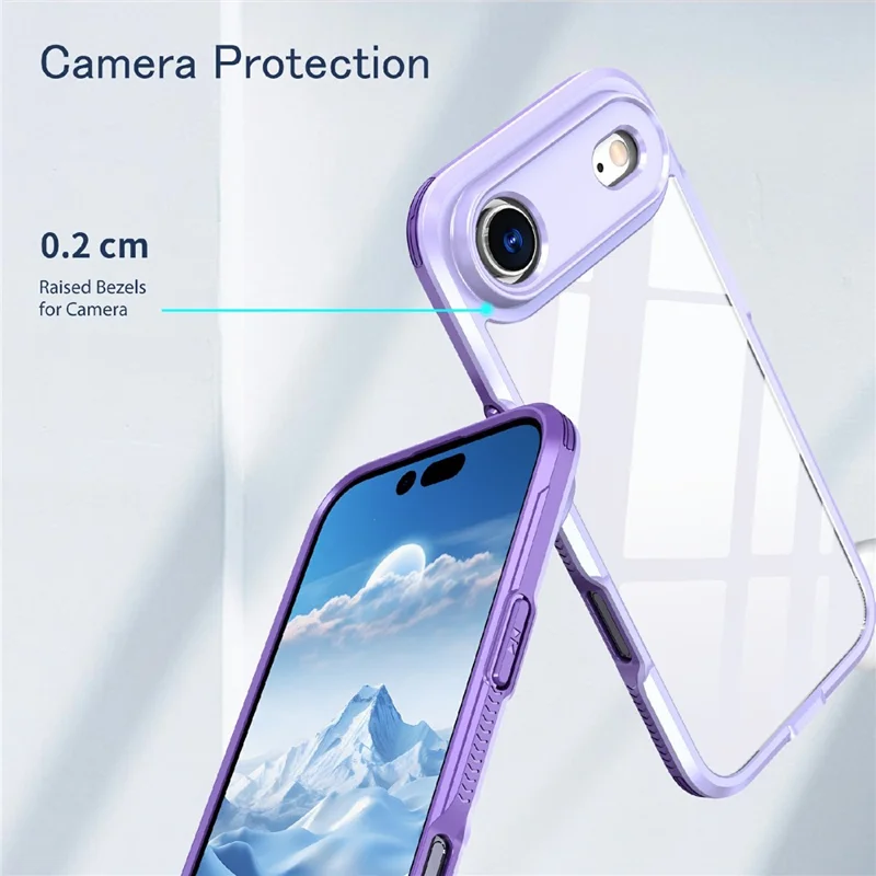 For iPhone Air Case Ultra Slim TPU PC Clear Phone Back Cover - Purple