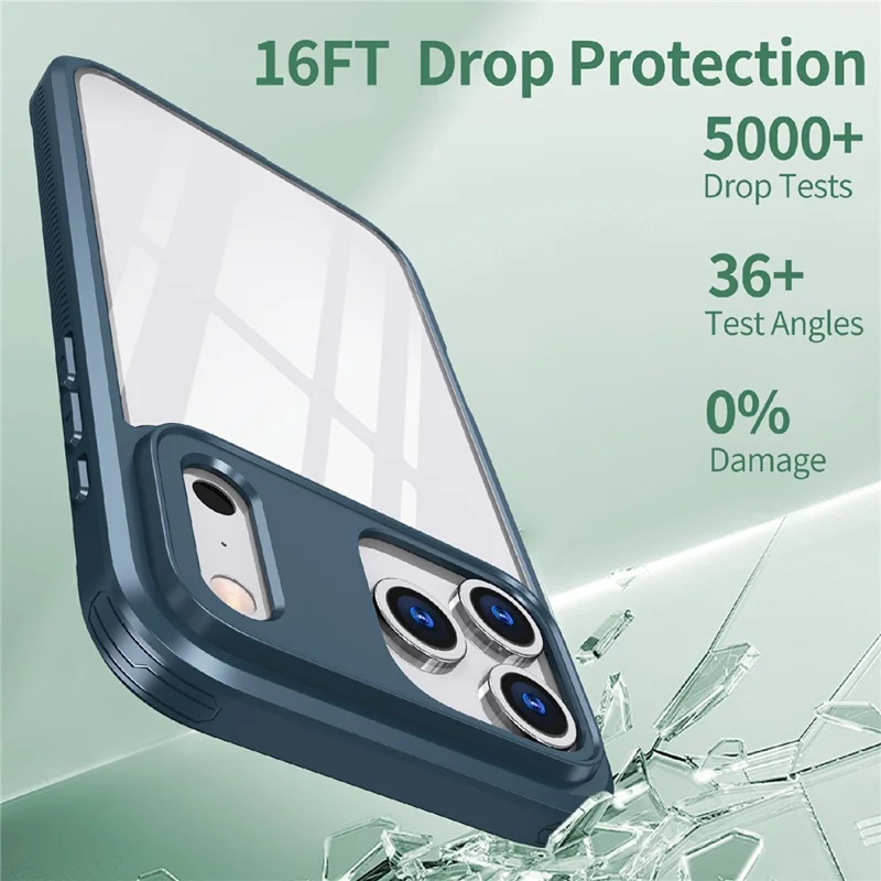 Capa Ultra Slim TPU PC Transparente para iPhone 17 Pro - Azul Marinho