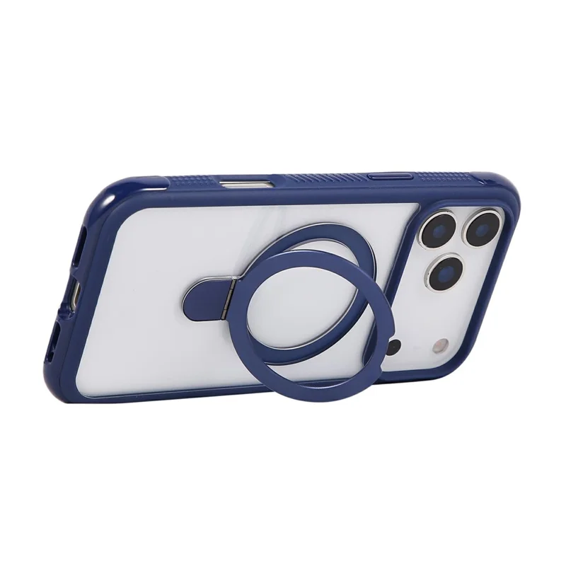 For iPhone 17 Pro Max Case Compatible with MagSafe Kickstand Shockproof TPU PC Clear Phone Back Cover - Sapphire