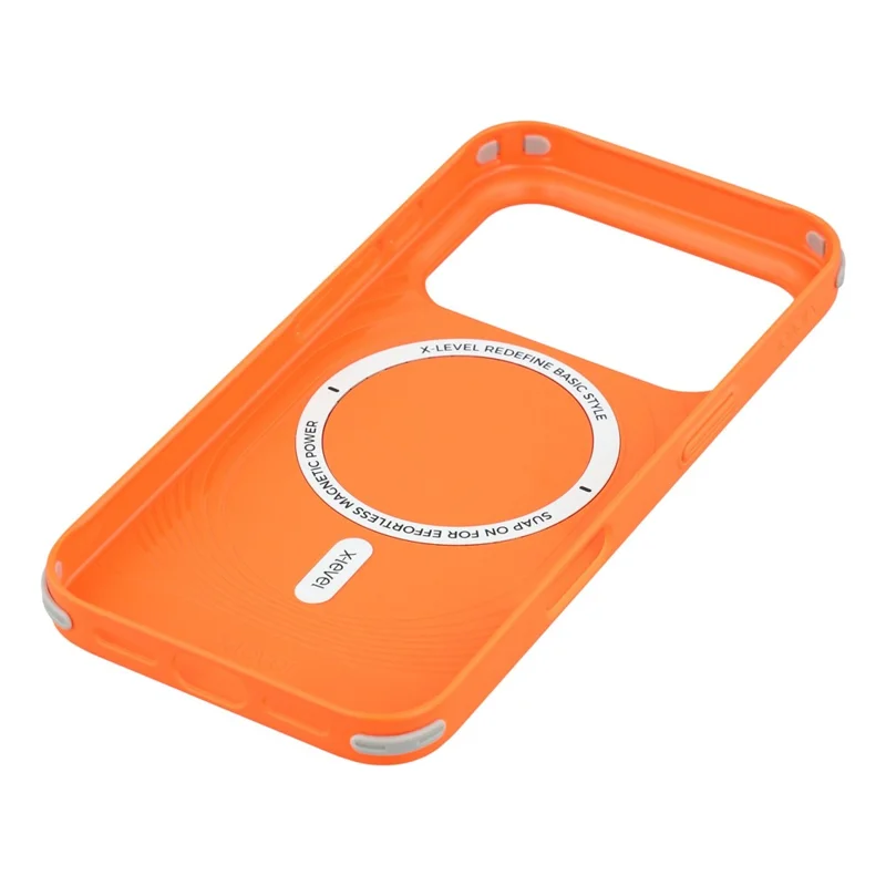 Étui X-LEVEL pour iPhone 17 Pro Compatible avec MagSafe Coque Arrière Rigide en PC - Orange