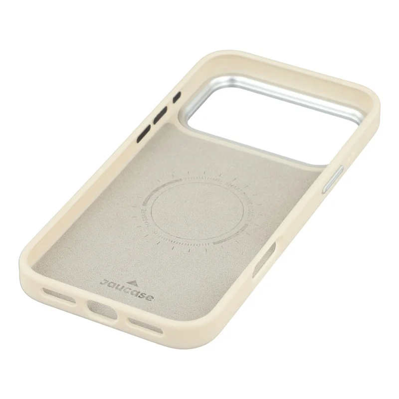 JAUCASE For iPhone 17 Pro Max Magnetic Case Leopard Print PU + TPU + PC Phone Back Cover - White