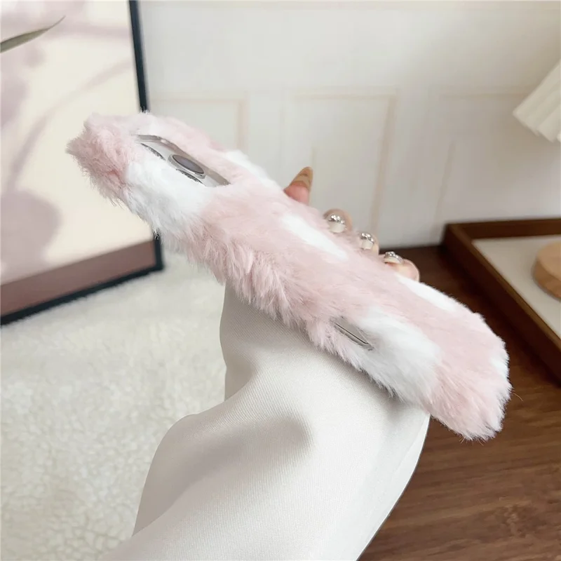 For iPhone 17 Pro Max Case Polka Dot Plush Soft TPU Phone Protective Cover - Green