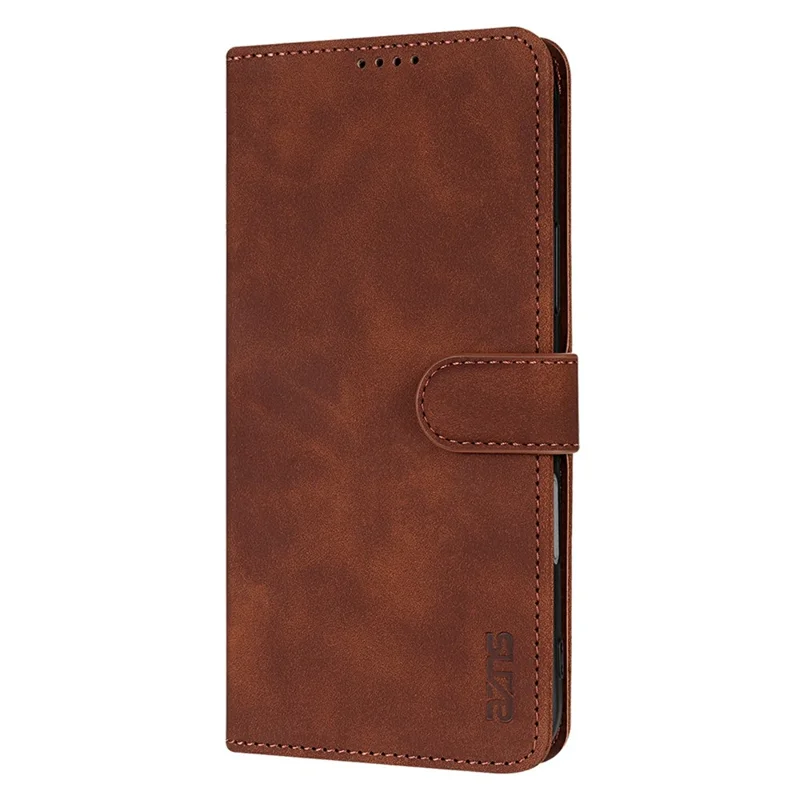 AZNS For iPhone 17 Pro Max Case PU Leather Wallet Phone Cover - Brown