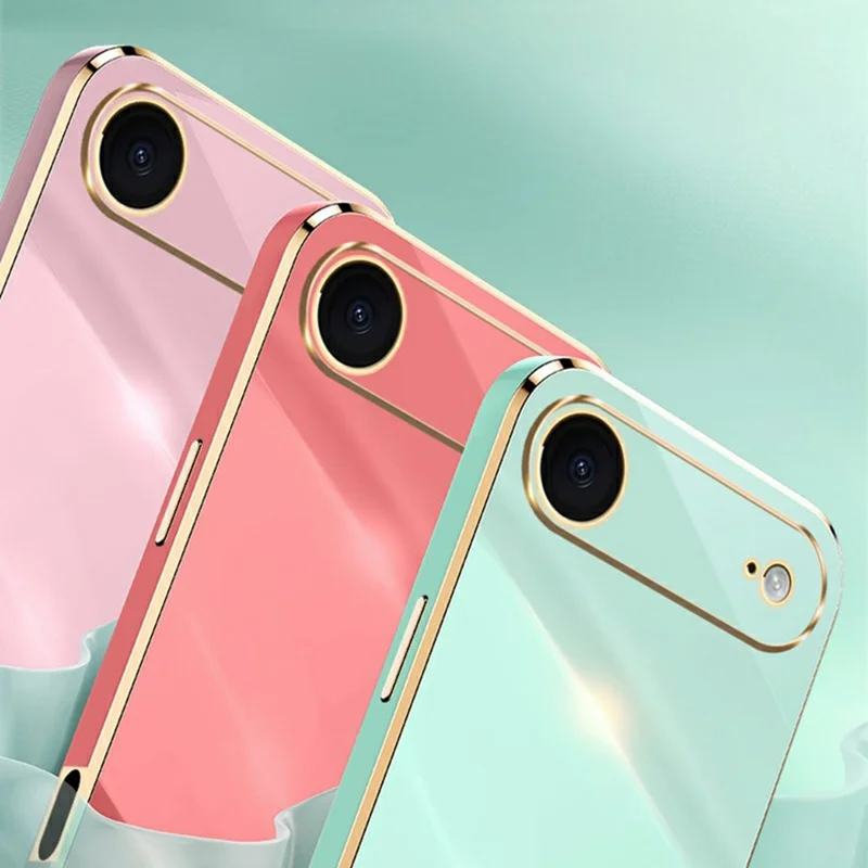 XINLI For iPhone Air Case Ring Kickstand Electroplating TPU Phone Cover - Cyan