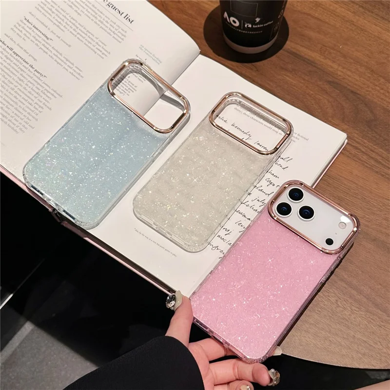 For iPhone 17 Pro Case IMD Shell Pattern PC + TPU Phone Cover - Transparent White