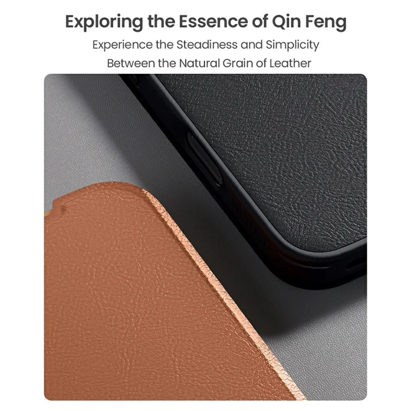 NILLKIN Qin Pro Serie für iPhone 17 Hülle mit Kartenfächern Leder Handyhülle - Braun