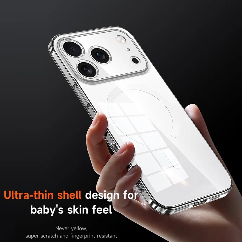 SULADA For iPhone 17 Pro Max Case Compatible with MagSafe Hard PC Crystal Clear Phone Cover