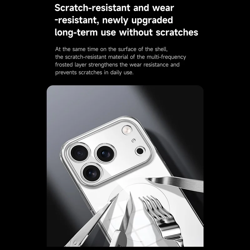 SULADA For iPhone 17 Pro Max Case Compatible with MagSafe Hard PC Crystal Clear Phone Cover