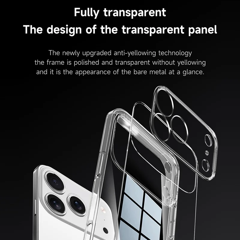 SULADA For iPhone 17 Pro Case Compatible with MagSafe Hard PC Crystal Clear Phone Cover