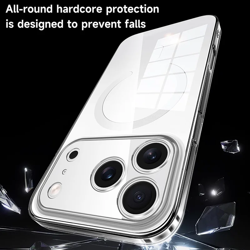 SULADA For iPhone 17 Pro Case Compatible with MagSafe Hard PC Crystal Clear Phone Cover