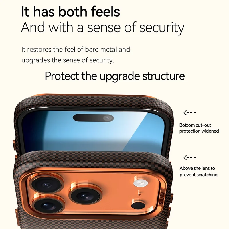 SULADA For iPhone 17 Pro Max Magnetic Case Hard PC Anti-Scratch Phone Cover - Sunrise Blue