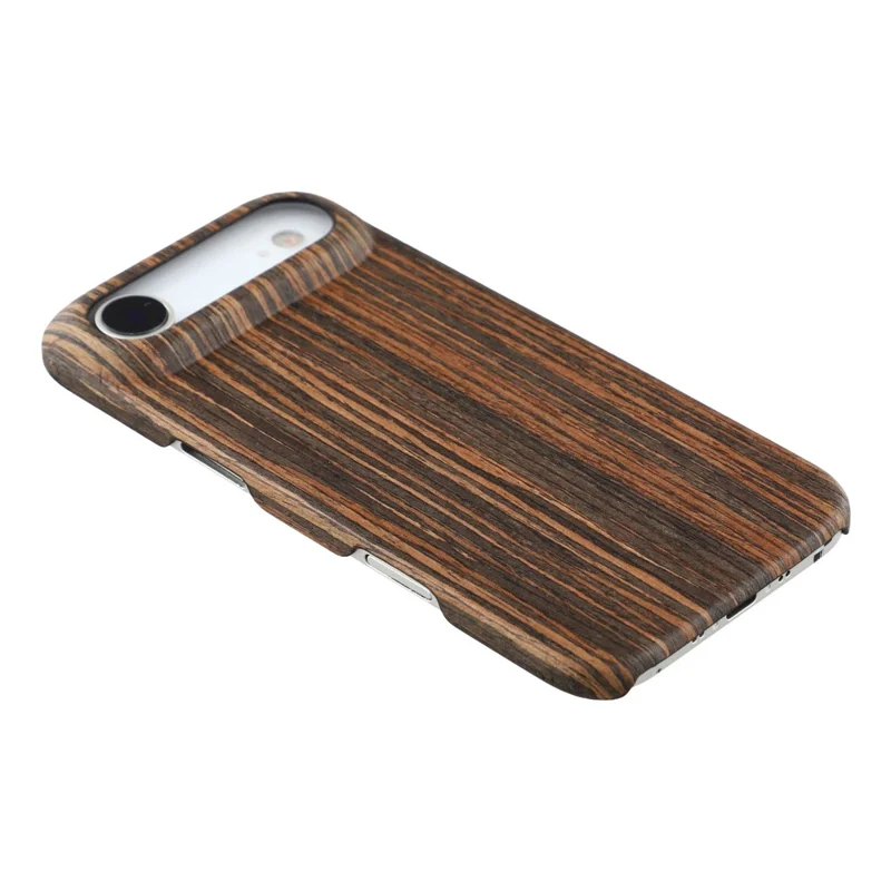 For iPhone Air Case Hard Wooden Protective Phone Cover - Ebony
