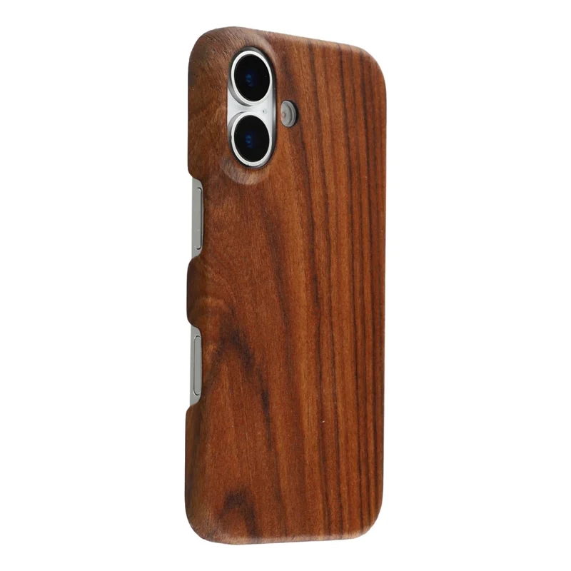 For iPhone 17 Case Hard Wooden Protective Phone Cover - Black Rosewood