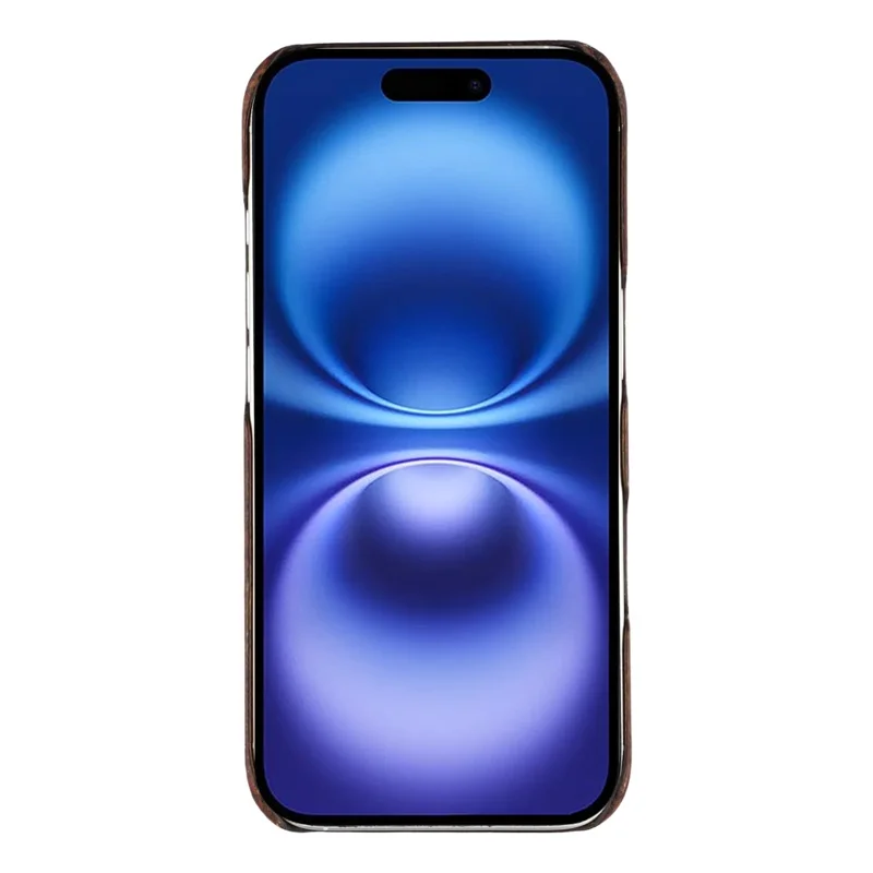 For iPhone 17 Case Hard Wooden Protective Phone Cover - Black Rosewood