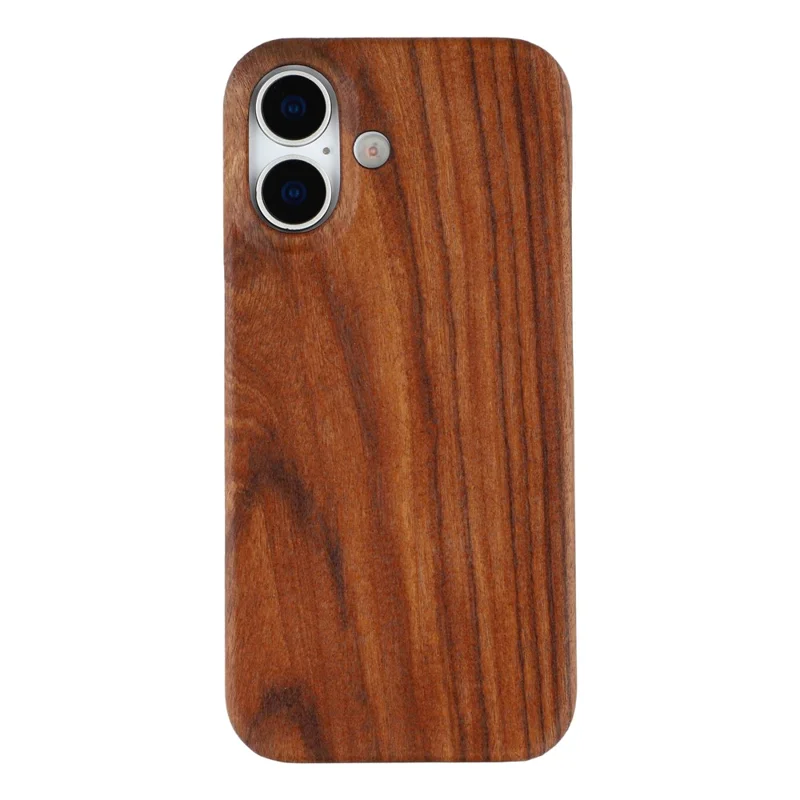 For iPhone 17 Case Hard Wooden Protective Phone Cover - Black Rosewood