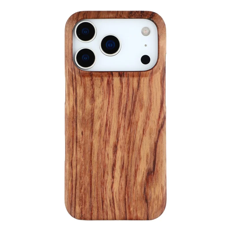 For iPhone 17 Pro Max Case Hard Wooden Protective Phone Cover - Rosewood