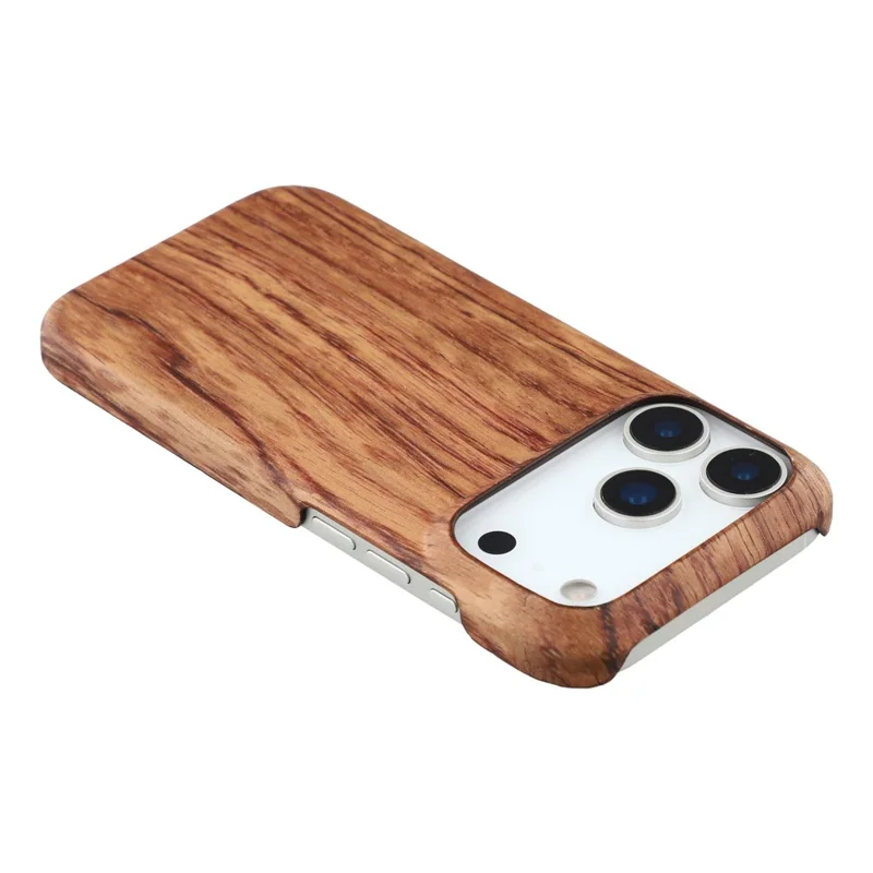 For iPhone 17 Pro Max Case Hard Wooden Protective Phone Cover - Rosewood