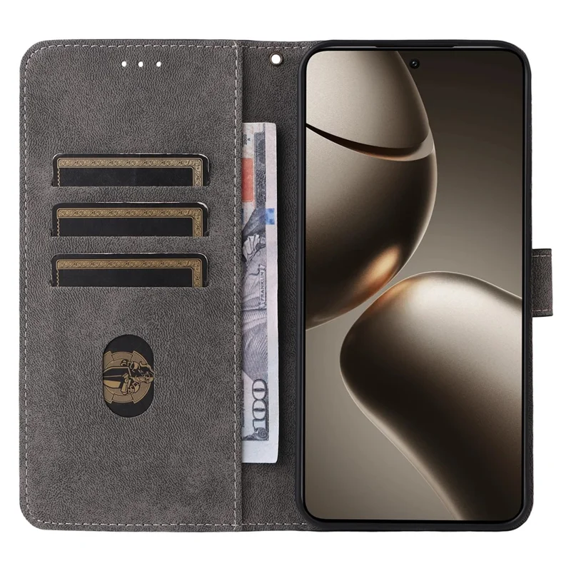 For Xiaomi 15T Case Wallet RFID Blocking PU Leather Phone Cover Stand with Strap - Black