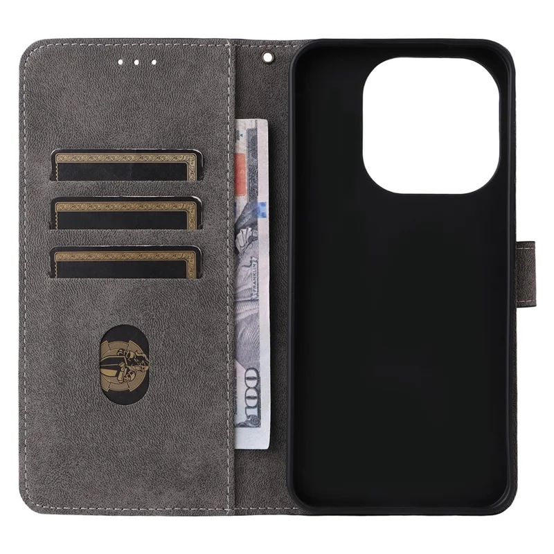 For Xiaomi 15T Case Wallet RFID Blocking PU Leather Phone Cover Stand with Strap - Black