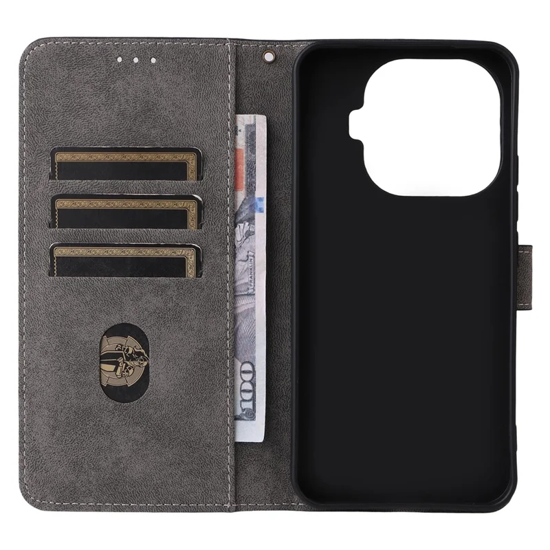 Til Xiaomi 15T Pro Case Wallet RFID-blokerende PU-læder telefonbeskytning med stativ og stropløsning - Sort