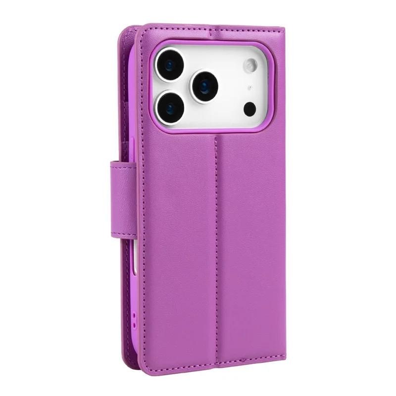 HANMAN Mill Series för iPhone 17 Pro Hållare Leder Etui Plånbok PU Skal - Lila