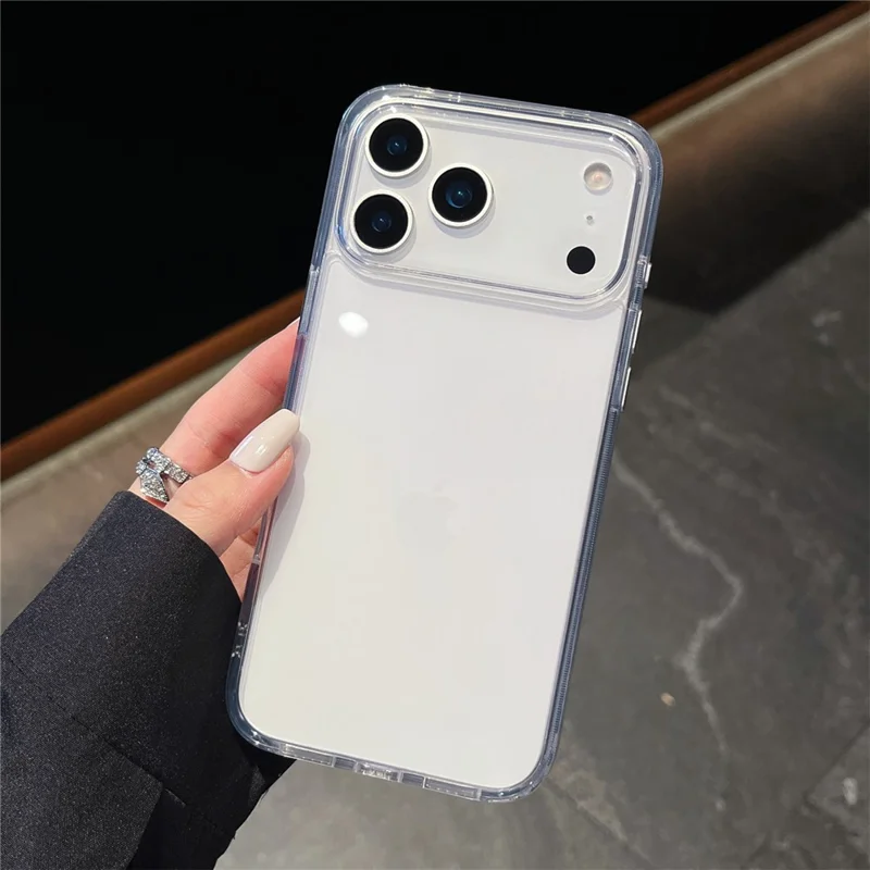 For iPhone 17 Pro Max Case High Transparency PC + TPU Phone Cover - Transparent White