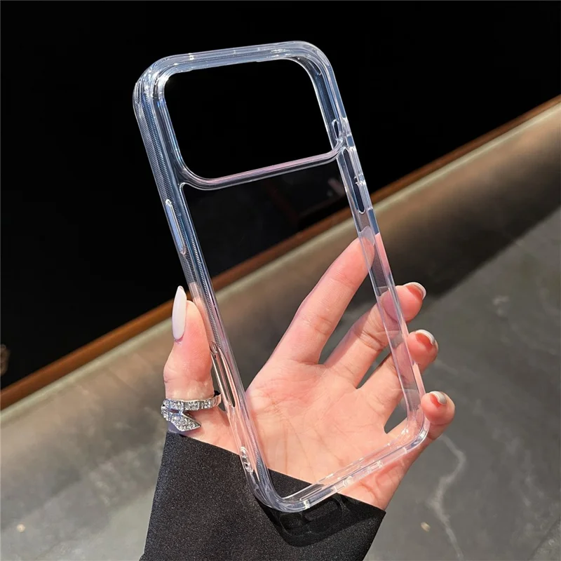 For iPhone 17 Pro Max Case High Transparency PC + TPU Phone Cover - Transparent White