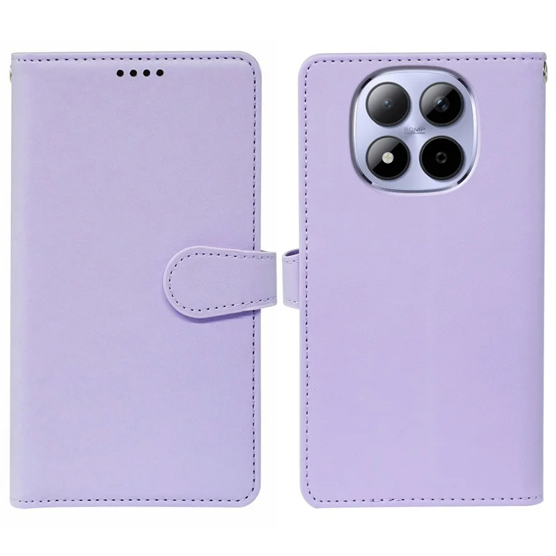 Funda para Xiaomi Redmi Note 15 Pro 5G con 9 ranuras para tarjetas, cubierta de teléfono de piel sintética con soporte - Púrpura