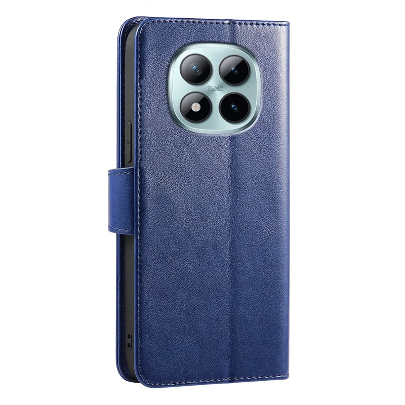 Voor Xiaomi Redmi Note 15 Pro+ 5G hoesje met standaard en kaarthouder portemonnee lederen telefoonhoes - Blauw