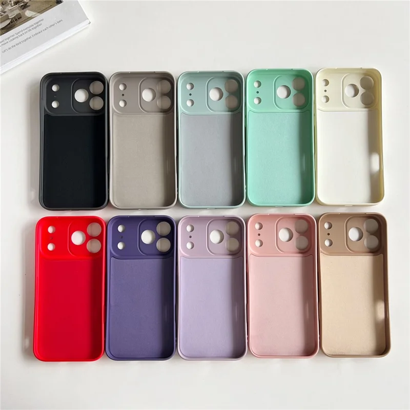 For iPhone 17 Pro Max Case Minimalist Solid Color Anti-scratch TPU Phone Cover with Soft Lining - Dark Purple