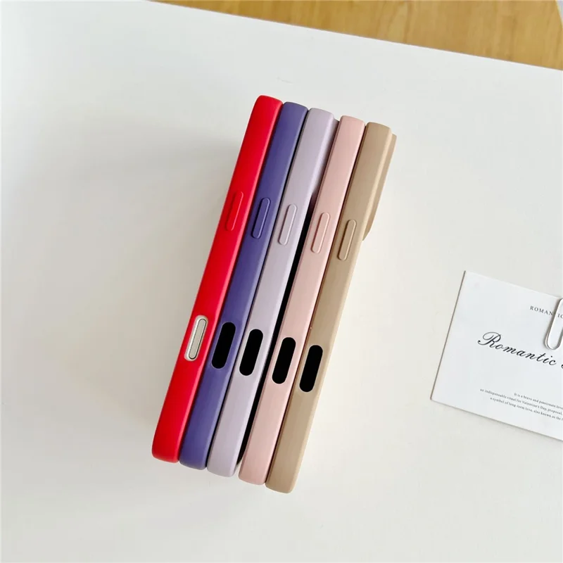 For iPhone 17 Pro Max Case Minimalist Solid Color Anti-scratch TPU Phone Cover with Soft Lining - Dark Purple